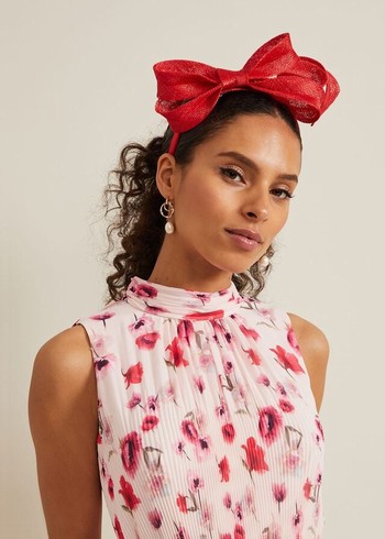 Phase Eight Bow Twist Hats Red Australia | HA3704129